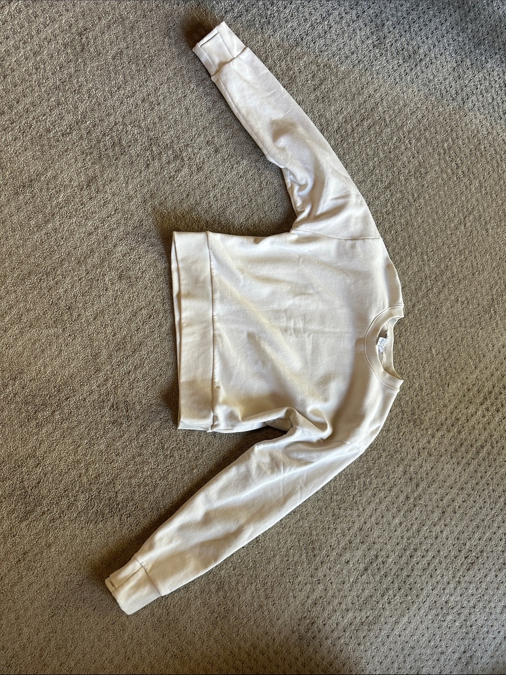 Athleta Retroplush Revive Crew Neck Cropped Sweatshirt